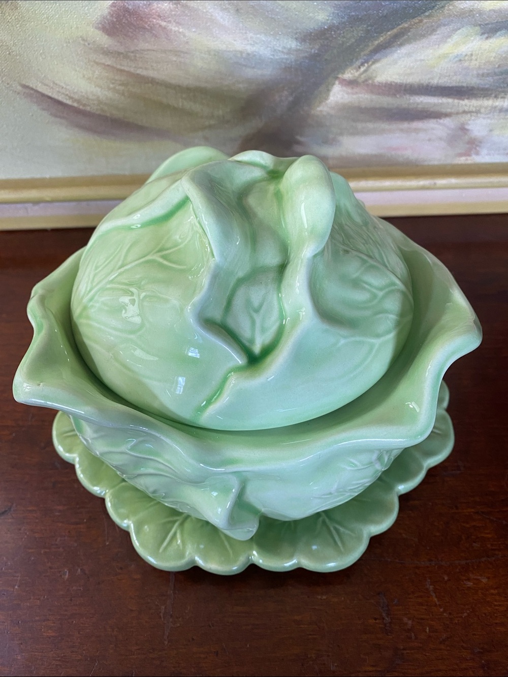 Vintage Cabbage Bowl Set, Holland Mold Ceramics, “Cabbage Ware”